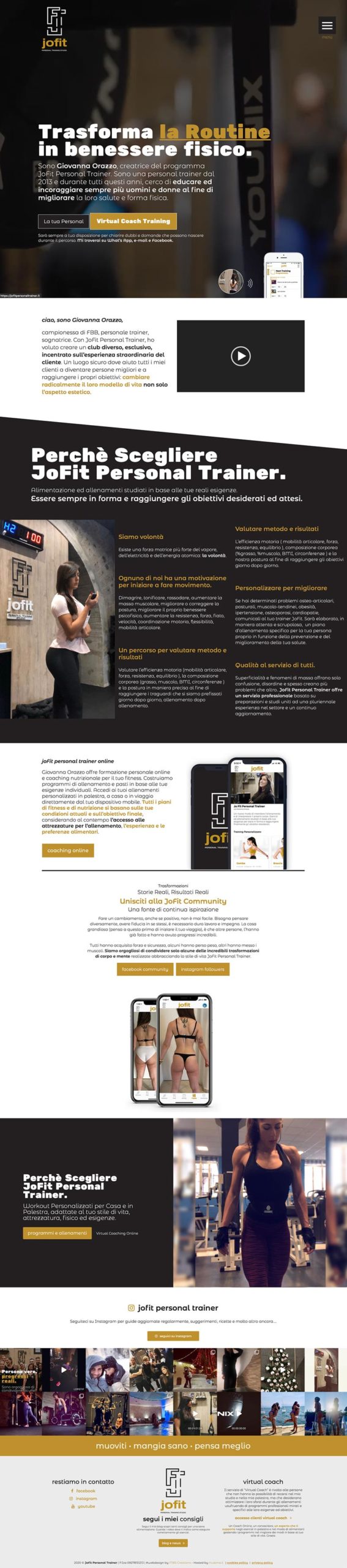 JoFit Personal Trainer Webdesign